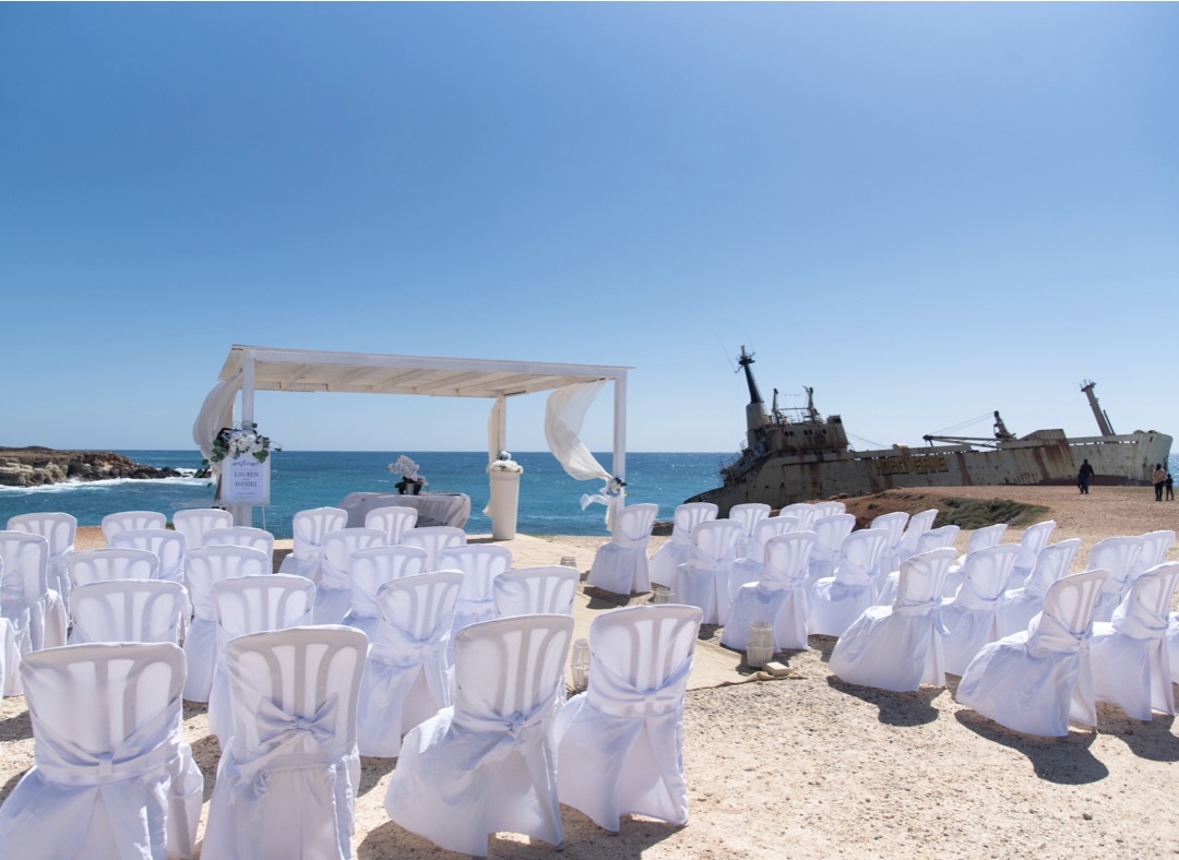 Book your wedding day in Pegeia Shipwreck 